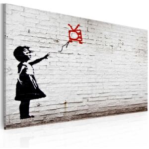 Tablou - Girl with TV (Banksy) 60x40 cm
