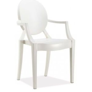 Scaun din plastic Luis, alb, 54x42x92 cm lxAxh