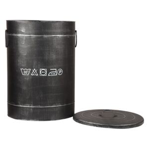 Coș metalic pentru rufe LABEL51, ⌀ 40 cm, negru