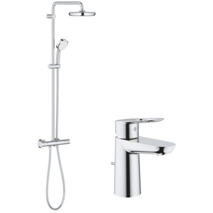 Coloana dus Grohe New Tempesta 210 + baterie lavoar Bauloop S