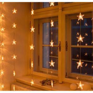Iluminat de Crăciun la ferestre 1,2 x 1,2 m, conectabil, stele
