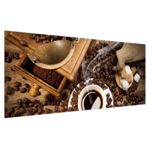 Tablou ceașca de cafea și boabe de cafea (Modern tablou, K011182K12050)