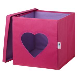 Cutie cu capac pentru depozitare roz - Heart