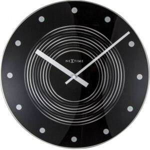 Ceas de perete NeXtime Concentric 35cm, negru