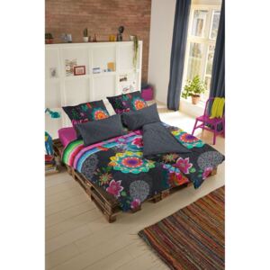 Home lenjerie de pat reversibila colorata pentru pat dublu Hip Tamaki 200x200/220cm