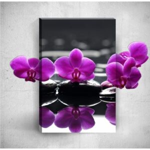 Tablou de perete 3D Mosticx Purple Flowers, 40 x 60 cm