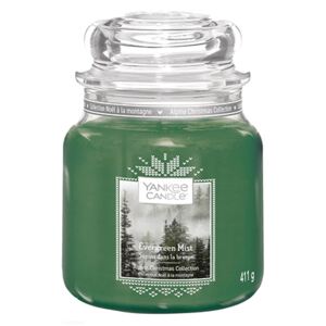Yankee Candle lumanare parfumata verde Evergreen Mist Classic mijlocie