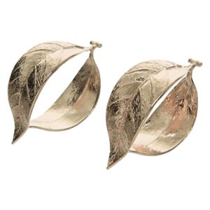 Set 2 Inele Pentru Servetele Decoris Leaf, metal, 4x3 cm, auriu