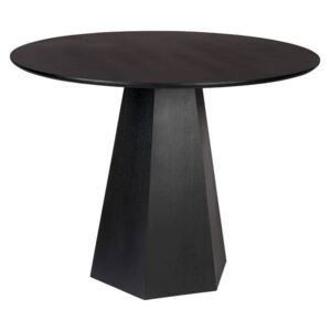 Masa dining rotunda neagra D100 cm din lemn Pilar