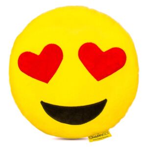 Perna Decorativa Emoji Indragostit, Happy Face, Galben