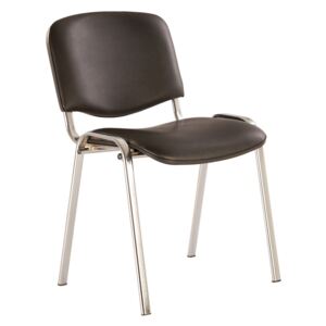 Scaun vizitator Fin 3105 Piele ecologica Negru