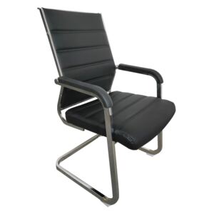 Scaun vizitator Fin 3275 Piele ecologica Negru