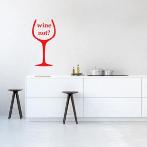 GLIX Wine not? - autocolant de perete Rosu 40 x 75 cm