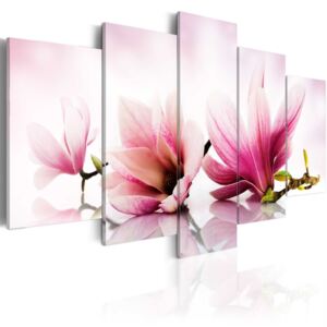 Tablou - Magnolias: pink flowers 100x50 cm