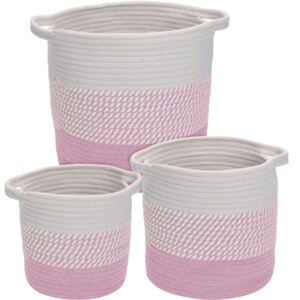 Set coșulețe decorative Hamois 3 buc., roz