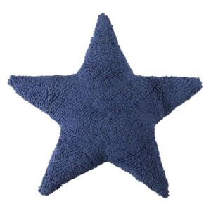 Perna decorativa albastru navy pentru copii din bumbac 54x54 cm Star Navy Lorena Canals
