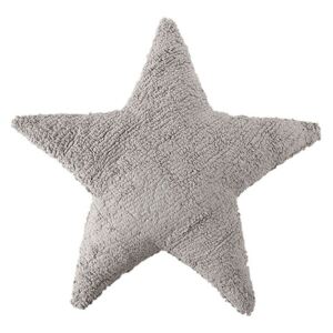 Perna decorativa gri deschis pentru copii din bumbac 54x54 cm Star Light Grey Lorena Canals