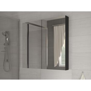 Zondo Dulap de perete pentru baie Della 60 negru + oglindă