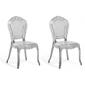 Set de 2 scaune VERMONT, negru, 52 x 52 x 98 cm