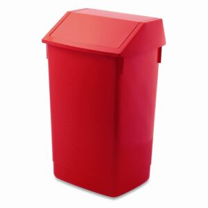 Coș de gunoi cu capac pe balamale Addis, 41 x 33,5 x 68 cm, roșu