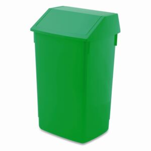Coș de gunoi cu capac pe balamale Addis, 41 x 33,5 x 68 cm, verde
