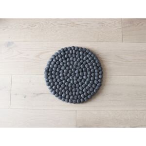 Pernă cu bile din lână pentru copii Wooldot Ball Chair Pad, ⌀ 30 cm, antracit