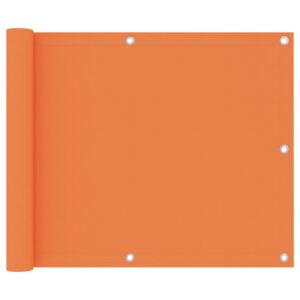 Paravan de balcon, portocaliu, 75 x 500 cm, țesătură oxford