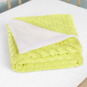 Goldea pătură pentru copii minky - verde fosforeşcent - 75x100 cm 75 x 100 cm