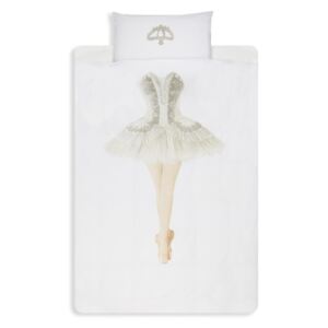 Lenjerie de pat de o persoană, din bumbac Snurk Ballerina, 140 x 200 cm