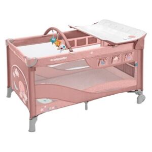 Patut Baby Design pliabil cu 2 nivele si bara de jucarii Dream 08 Pink 2019