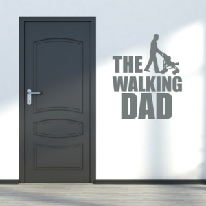The walking dad - autocolant de perete Gri 30x35 cm