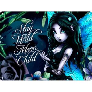 Placuta decorativa metal Stay Wild Moon Child 20 cm