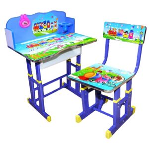 Birou si scaun reglabil pentru copii,Albastru,accesorii incluse