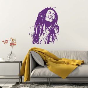 GLIX Bob Marley - autocolant de perete Mov 55 x 65 cm