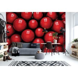 Fototapet - 3D Red Balls Vliesová tapeta - 368x254 cm