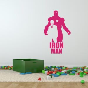 GLIX Avengers Iron Man - autocolant de perete Roz 90x55 cm