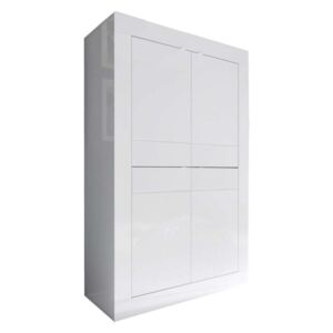 Dulap cu 4 uși Basic, 162x43x102 cm, melamină, alb