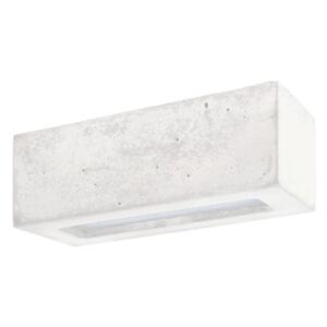 Aplica Block II, ceramica/sticla, alba, 31 x 10 x 14 cm