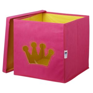 Cutie cu capac pentru depozitare roz - Crown