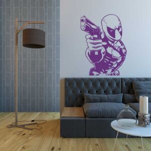 GLIX Deadpool - autocolant de perete Mov 20x15 cm
