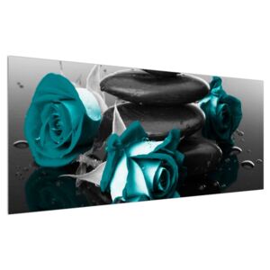 Tablou cu trandafiri albastre (Modern tablou, K012553K12050)