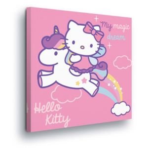 Tablou - Hello Kitty on Konik 80x80 cm