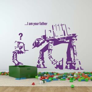 Banksy "I am your father" - autocolant de perete Mov 100 x 60 cm