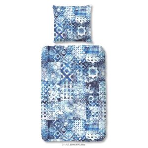 Lenjerie de pat din bumbac satinat Muller Textiels Pendoro Azul, 140 x 200 cm