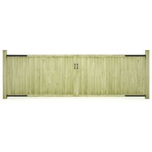 Porți de grădină, 2 buc., 400 x 125 cm, lemn de pin tratat, FSC