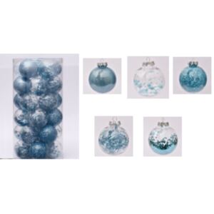 Set de ornamente, medie. 8 cm, turcoaz