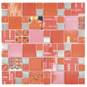 Mozaic XCM MC579 combi silver red 29,8x29,8 cm