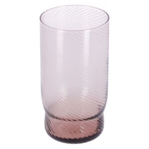 Pahar roz din sticla 8x15 cm Yida La Forma