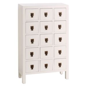 Dulap living AUXILIARY FURNITURE 15 DRAWERS WHITE 63 X 26 X 104,50 CM