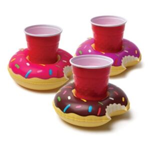 Set 3 suporturi gonflabile pentru pahare Big Mouth Inc. Donut Boats